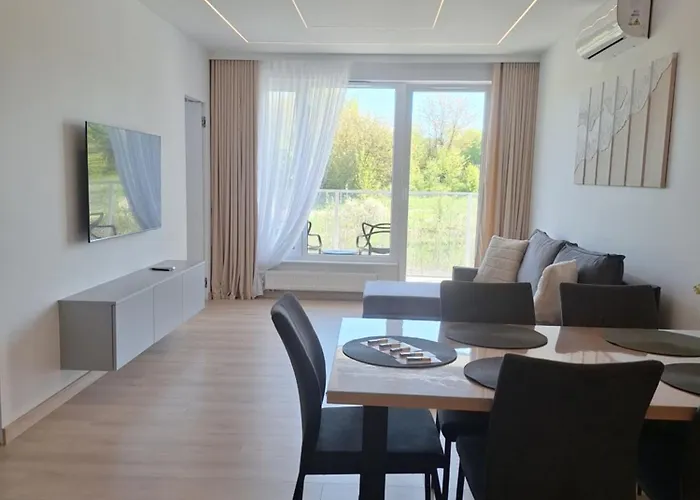 아파트 Letnica Blisko Plazy Z Garazem I Klimatyzacja